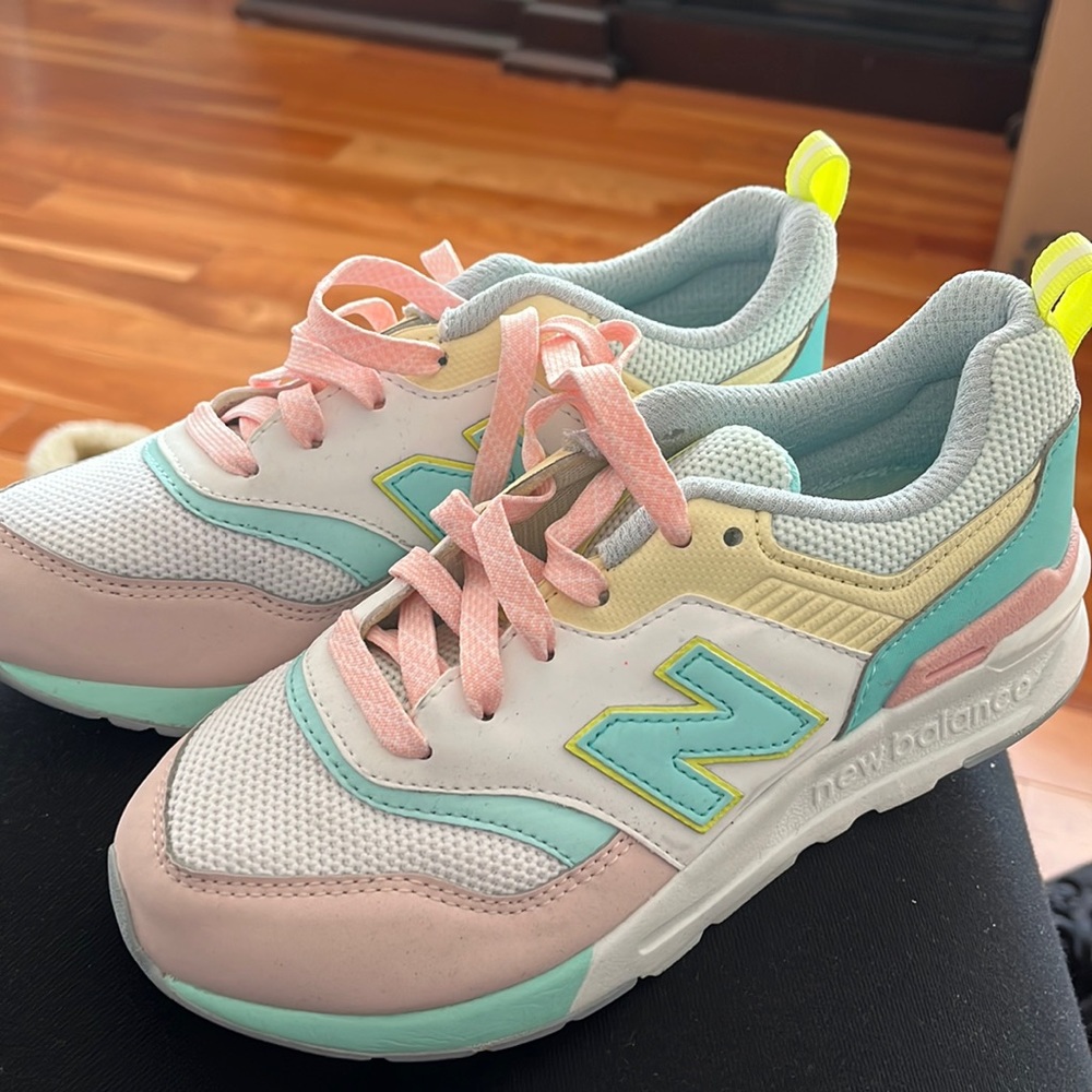 Little Girls size 2 pastel colored New Balance sneakers